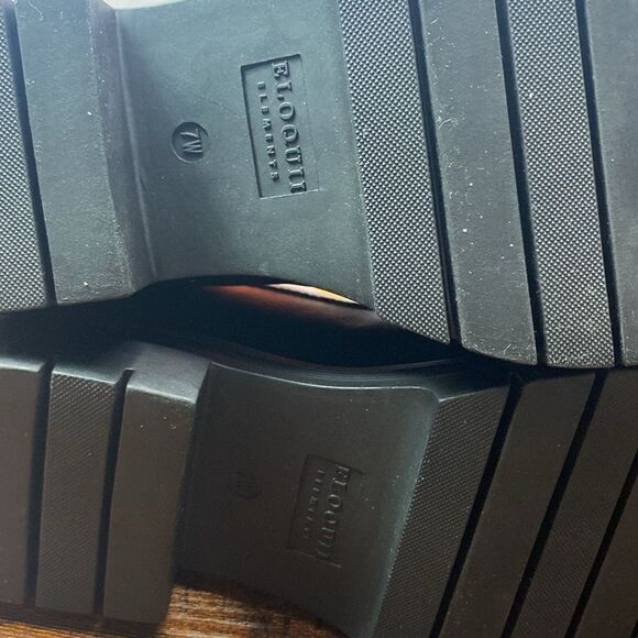 Eloquii Elements Wm’s Sz 7 W Black Slip On Platform Lug Sole Loafer Shoes - Picture 7 of 8